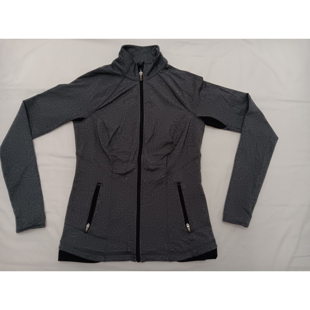 Tek Gear Shapewear Athletic Jacket Gray Full Zip Long Sleeve Women's Size M